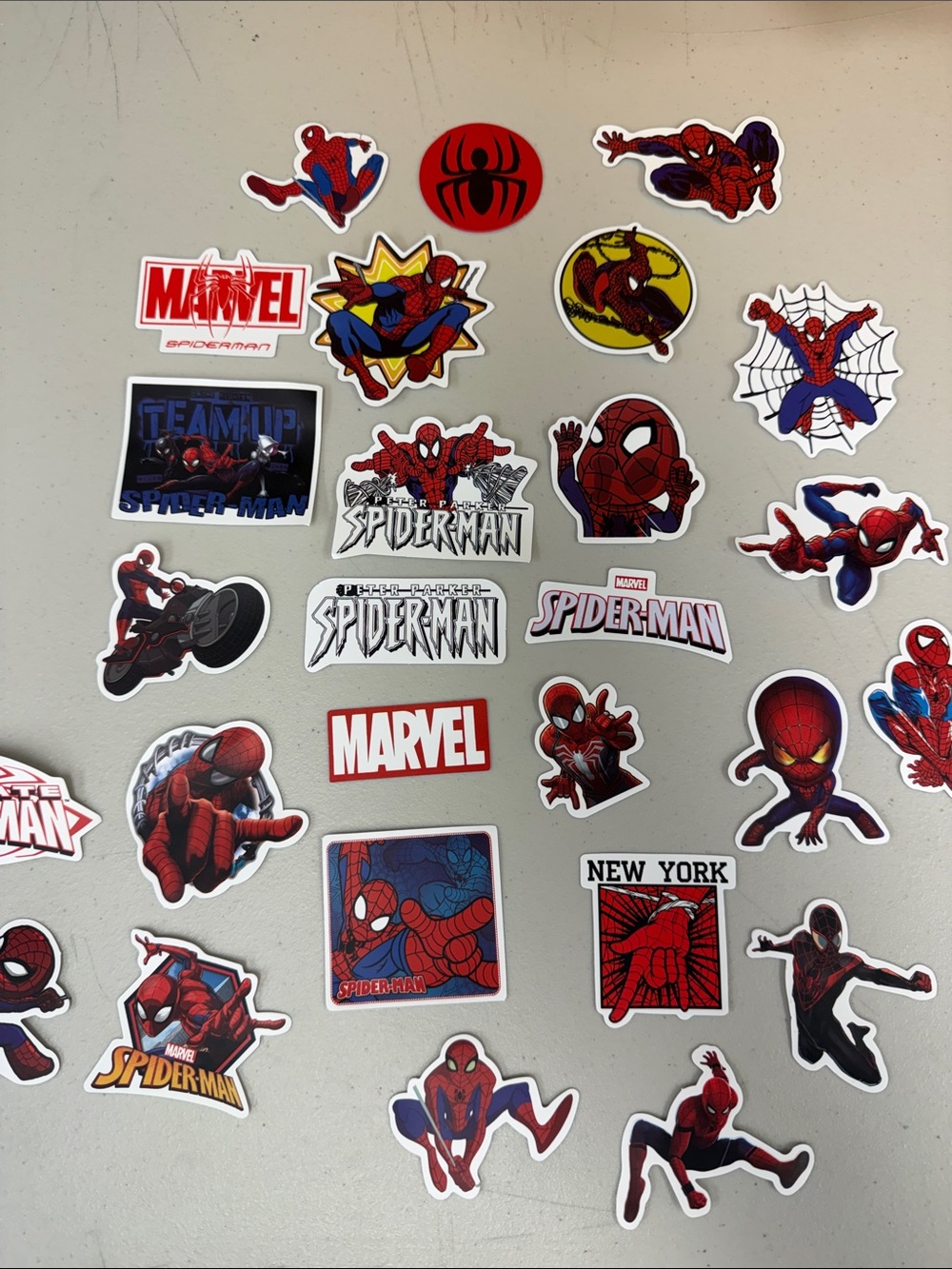 Marvel Spider-Man Kids Sticker Pack - Red/Blue Spider-Man Designs 27 count 27B